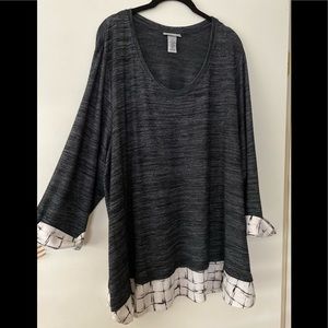 Sweater w/ shirt look